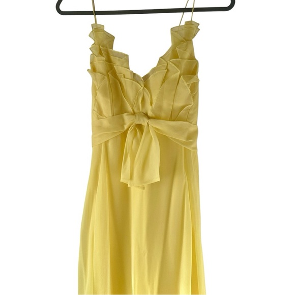 Phoebe Couture Elegant Yellow Maxi Dress Size 10 - Picture 3 of 8